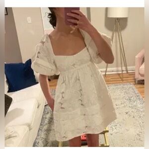 For Love And Lemons Evelyn Puff Sleeve Babydoll Dress